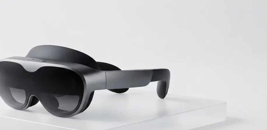 Gafas de realidad aumentada de montura gruesa con varillas voluminosas (imagen generada con IA)